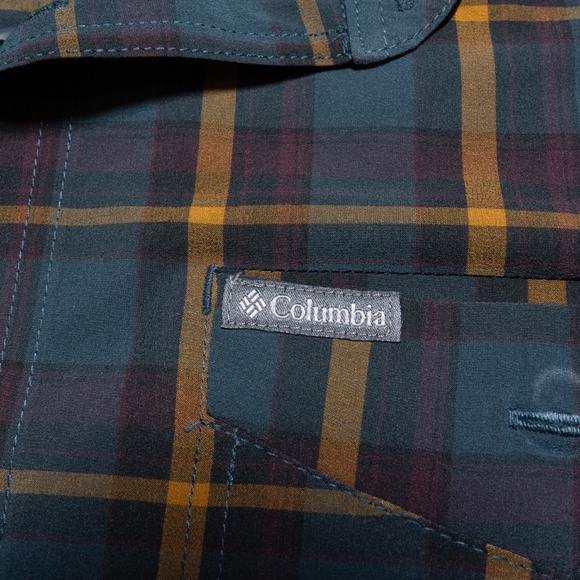 Men's Shirt Checkered Short Sleeve | Columbia Sportswear Size L - Picture 2 of 3